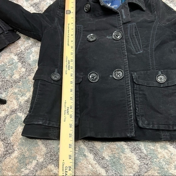 American Eagle womens black double breasted winter jacket - Picture 6 of 11